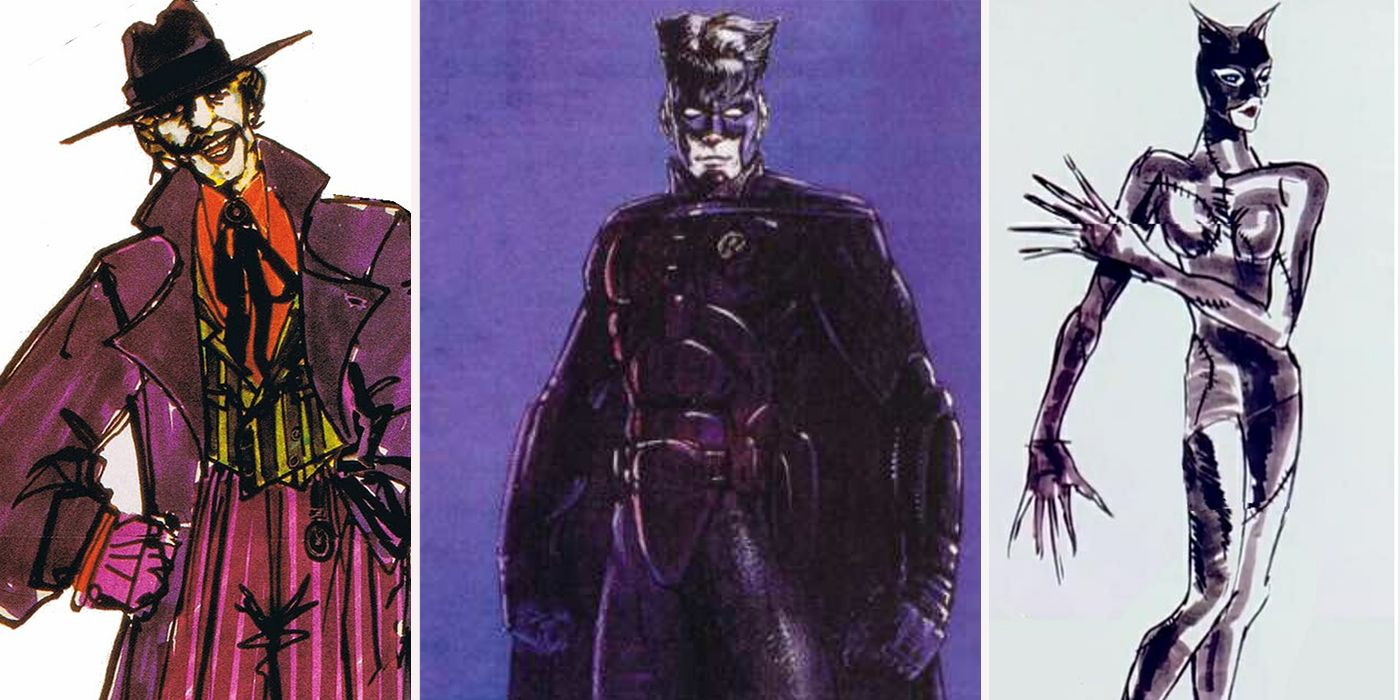 Høring gjorde det Munk Tim Burton Batman Concept Art