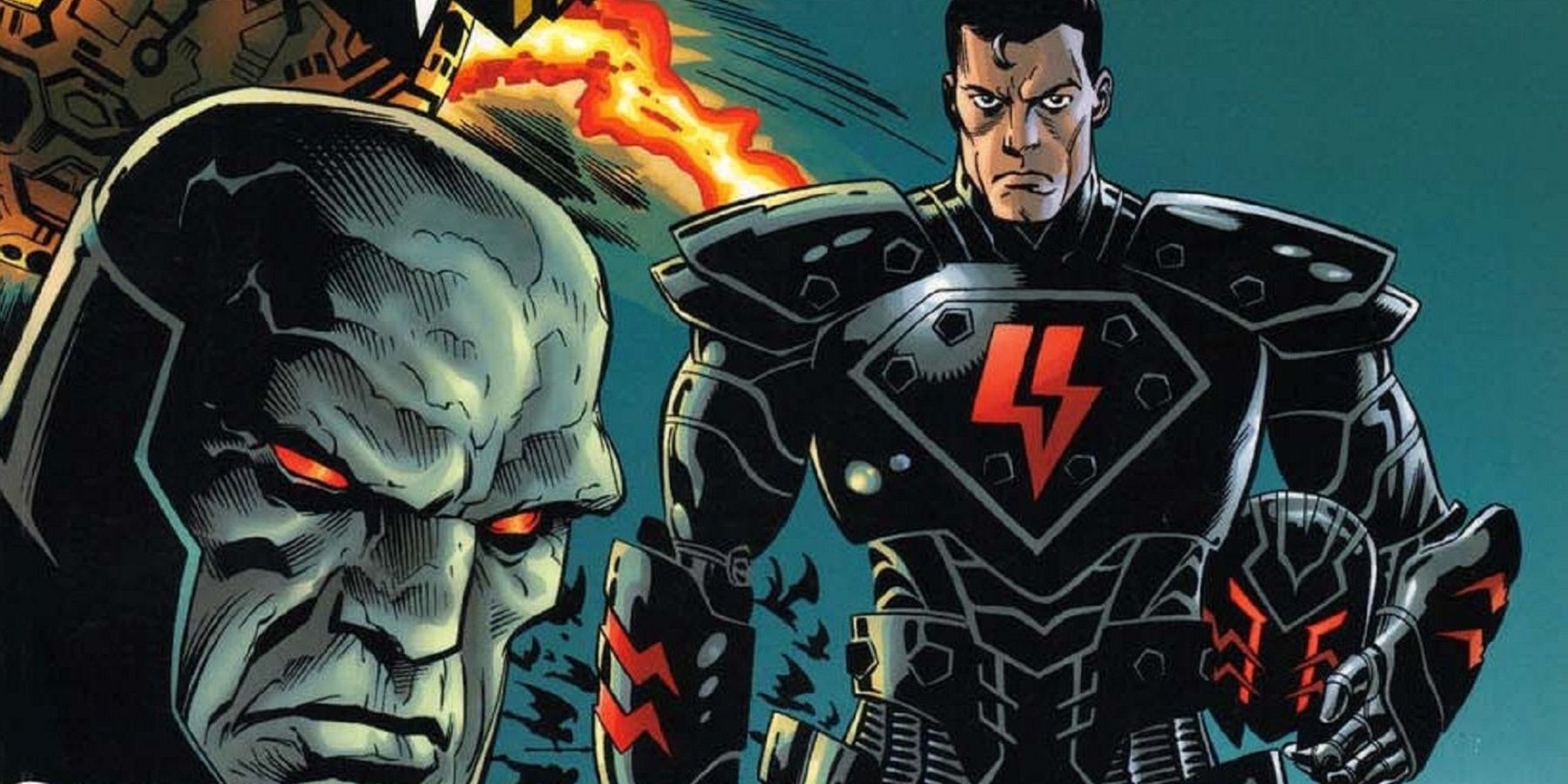 Superman and Darkseid from the cover of DC Comics' Superman: The Dark Side
