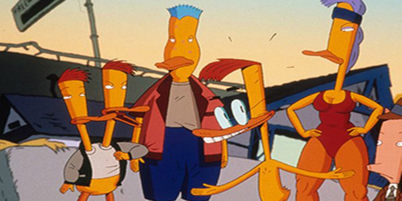 Duckman and his family complain in Duckman