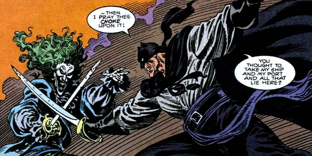 Batman fights the Joker in Batman: Leatherwing