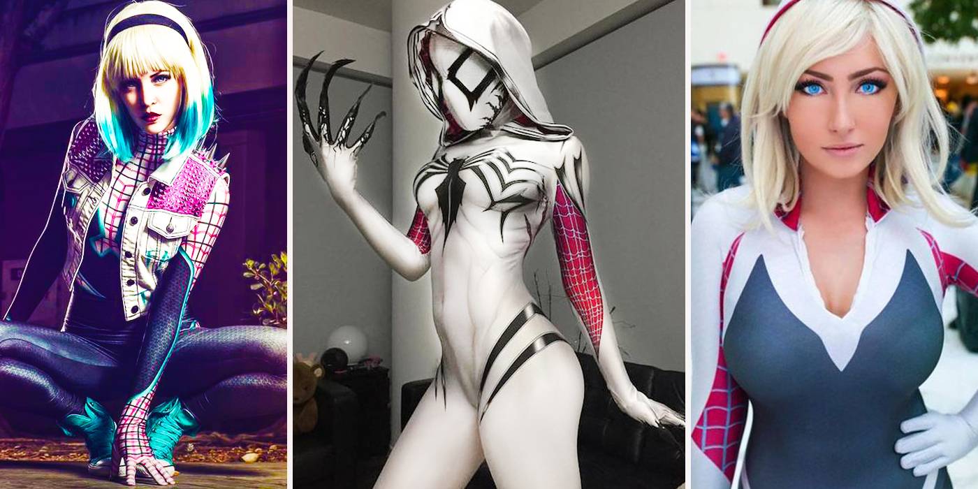 10 spider-gwen cosplays as colorful as she is