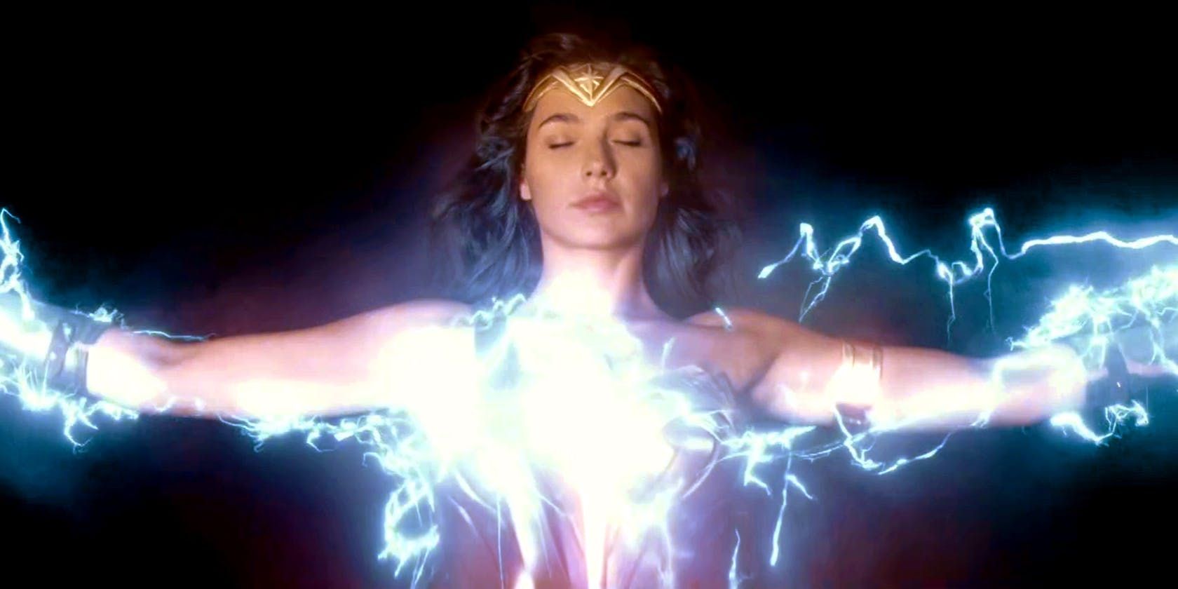 Wonder Woman channels lightning with her gauntlets