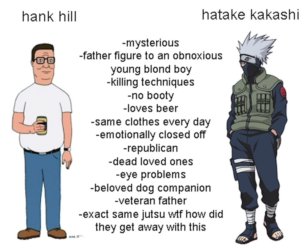 Hank Hill v Kakashi (Naruto Memes)