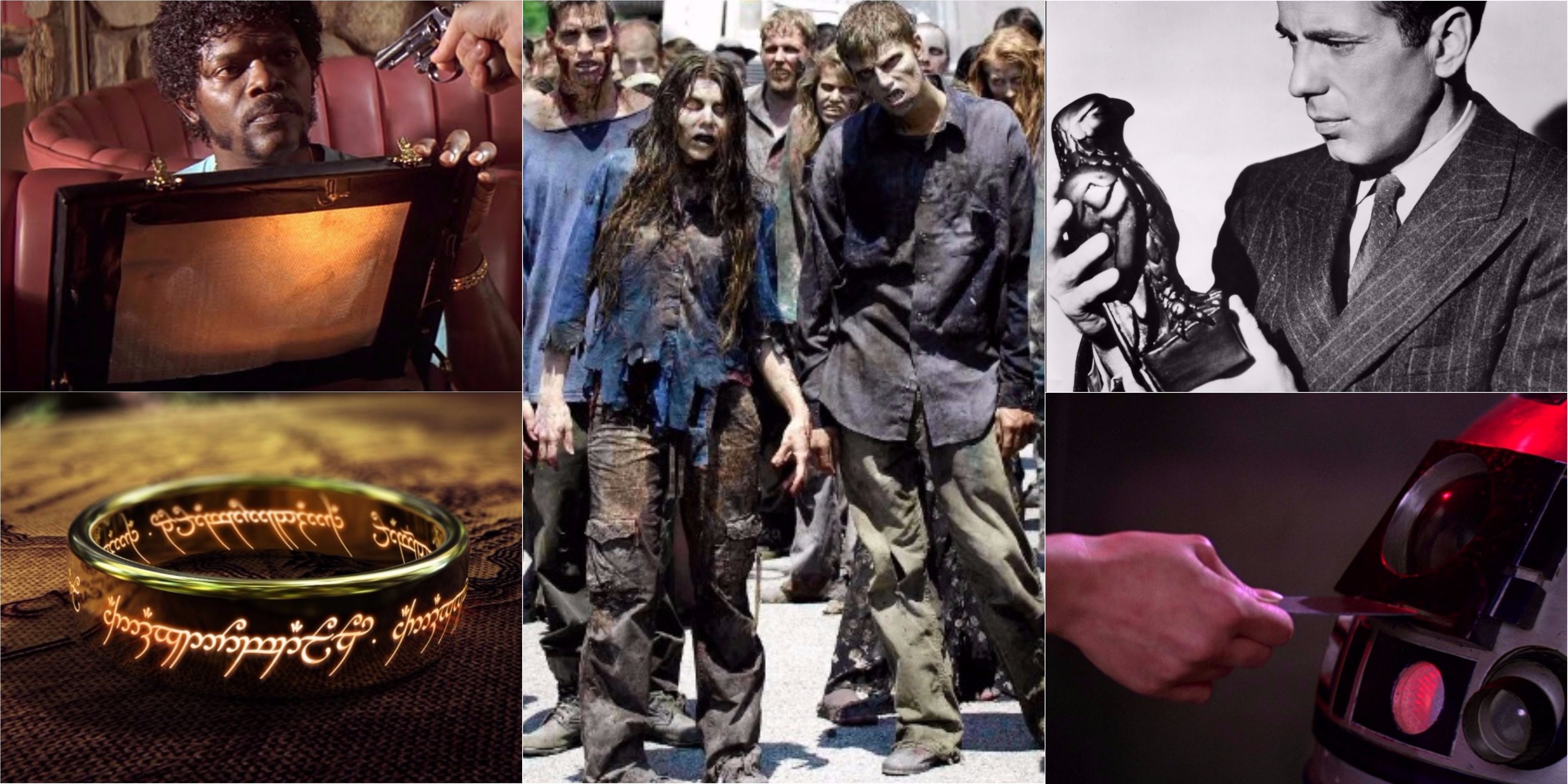 MacGuffin Collage with Walking Dead Zombies in the center