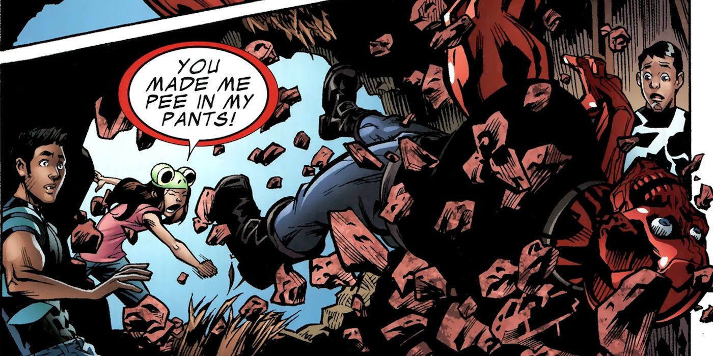 Molly Hayes pees her pants vs Mettle Avengers Academy 27