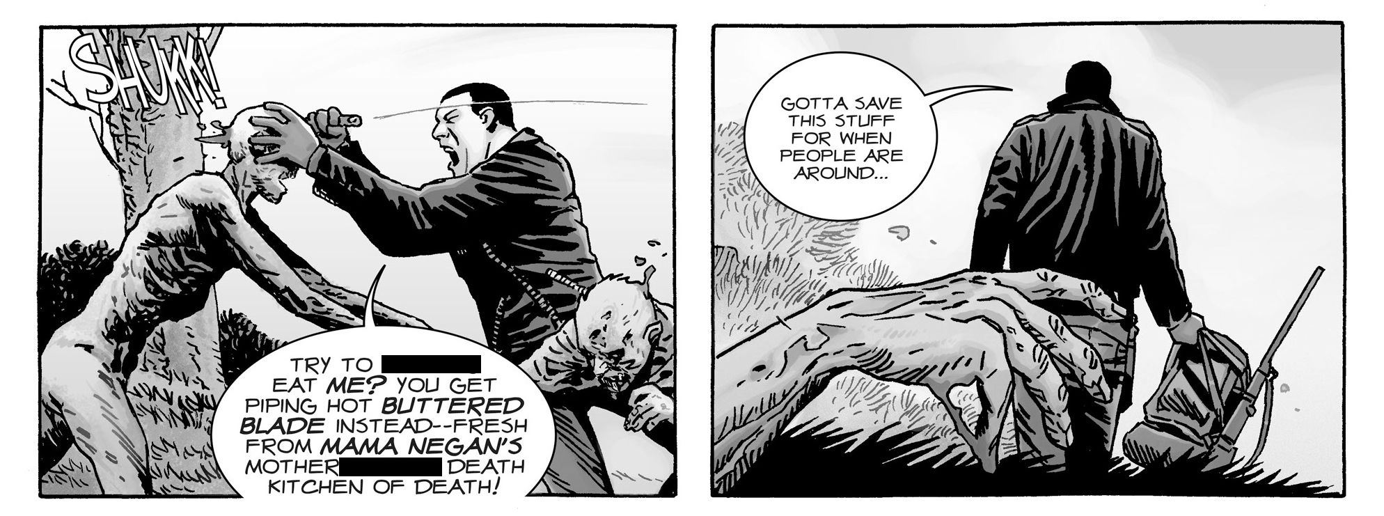 Negan expressing his comedic style The Walking Dead 170-005 smaller panel