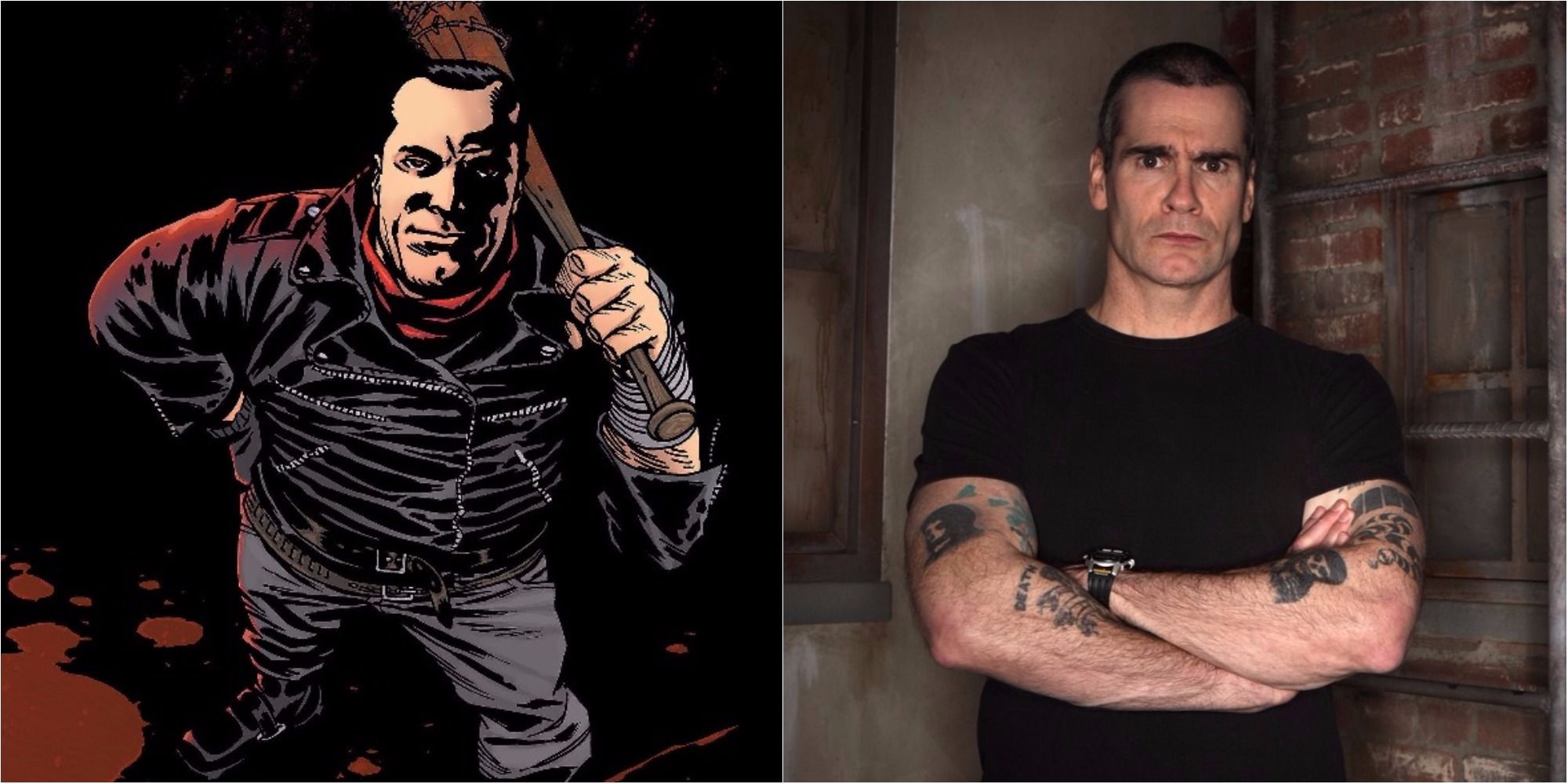 Negan from TWD Comic next to Henry Rollins