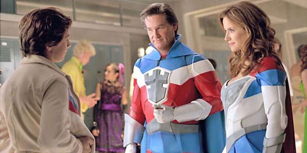 Will Stronghold talks to his superhero parents in Sky High