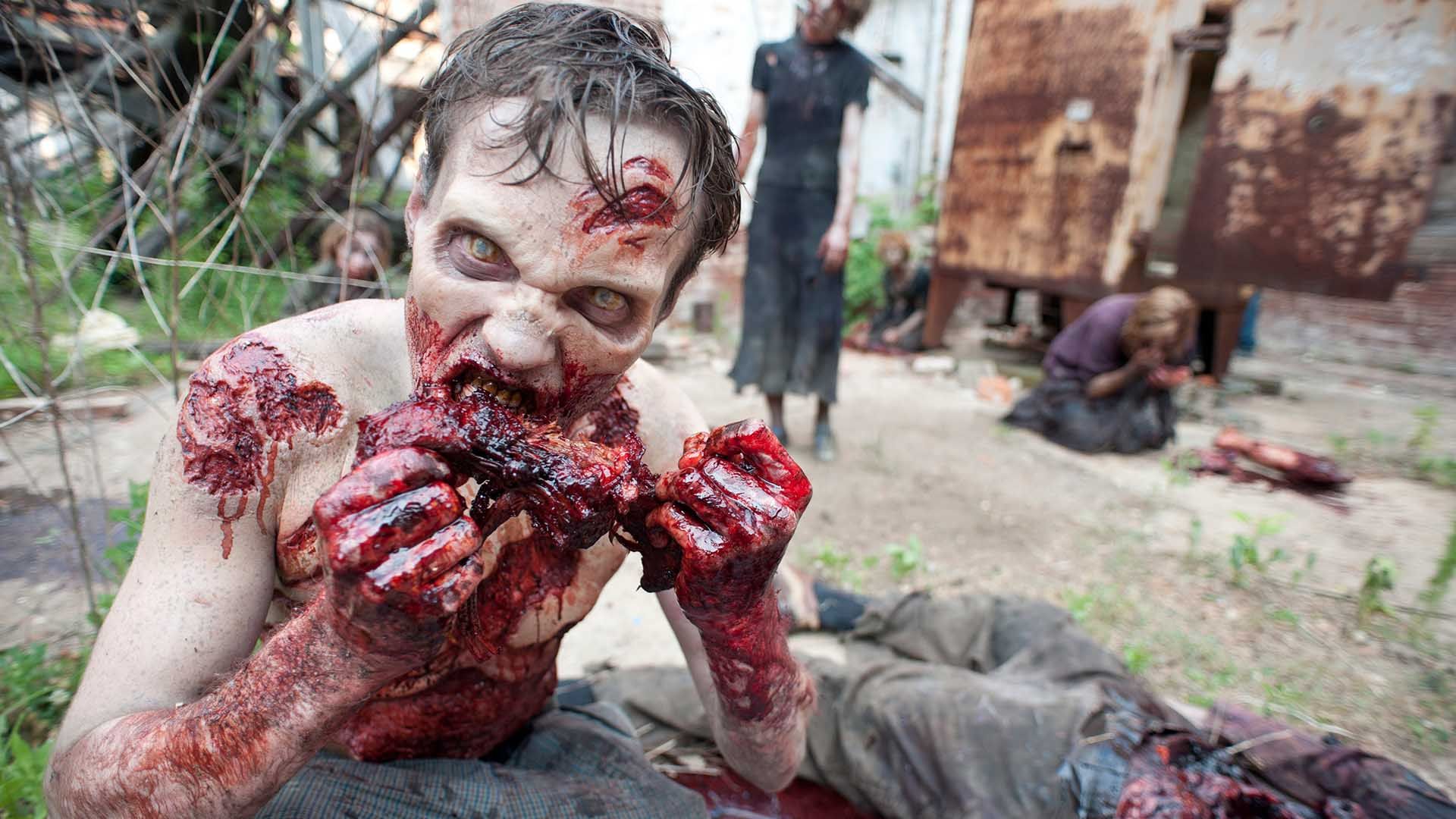 The Walking Dead Show Zombie Eating