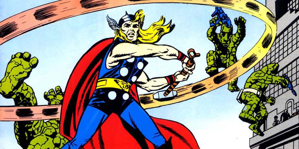 Thor's first appearance in Marvel Comics, with art by Jack Kirby