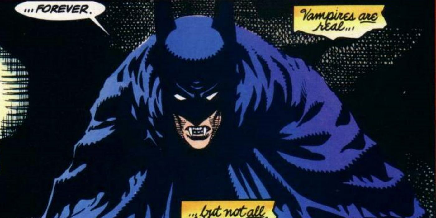 Batman becomes a vampire in Red Rain in DC Comics