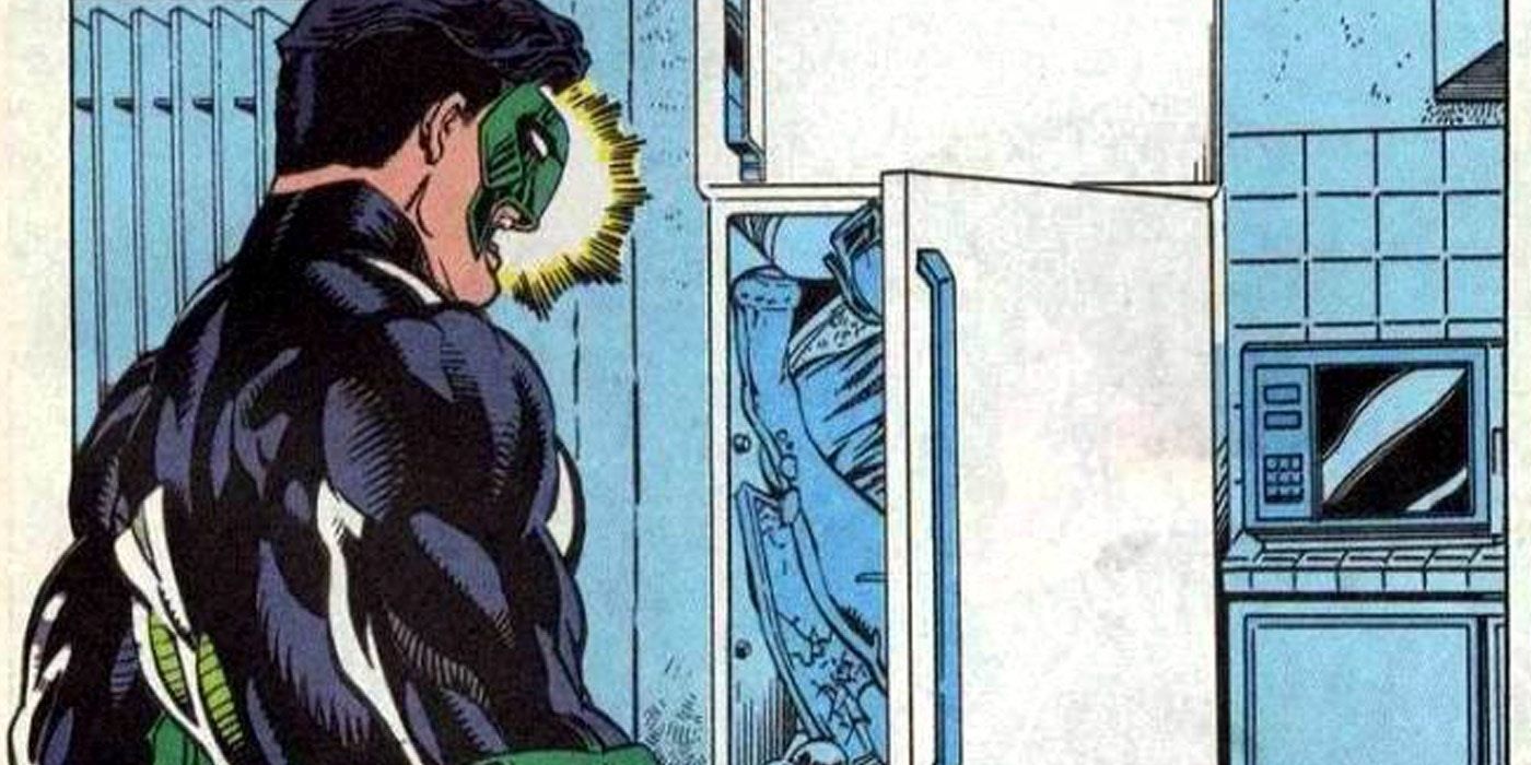 Kyle Rayner finds his girlfriend dead in a fridge