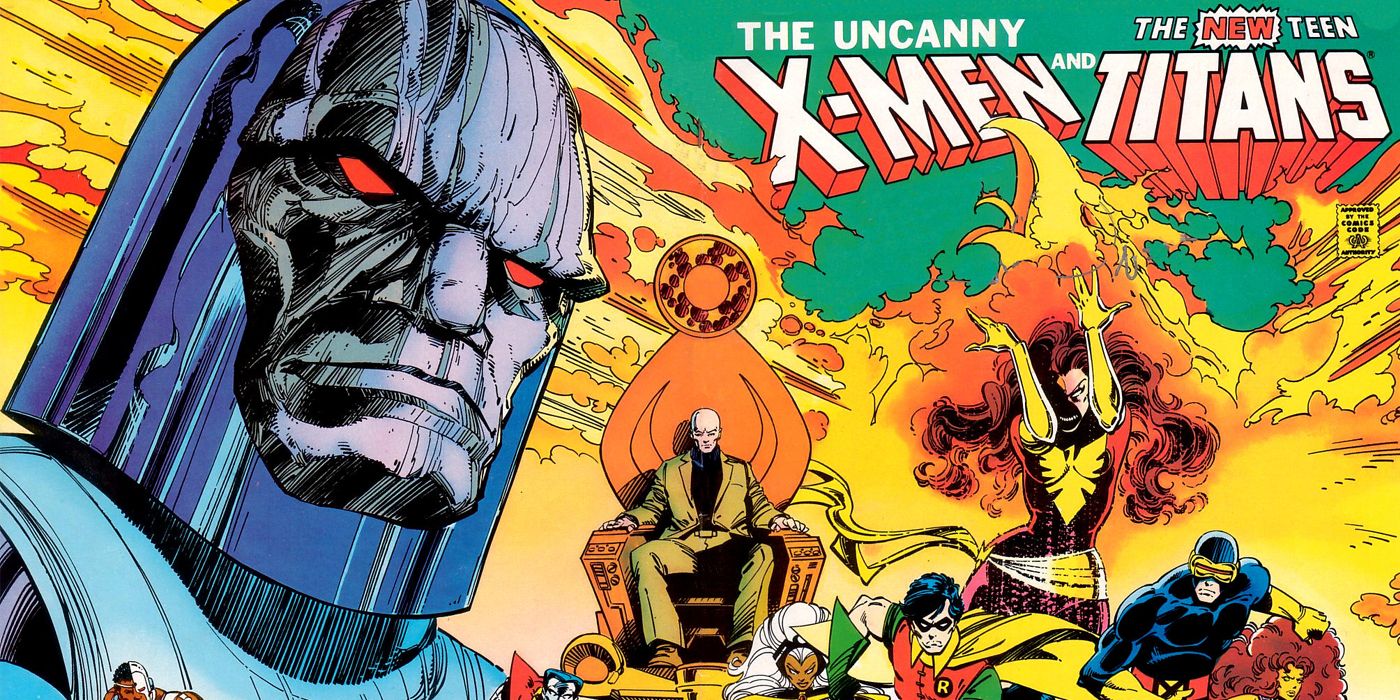 X-Men and Teen Titans charge against Darkseid