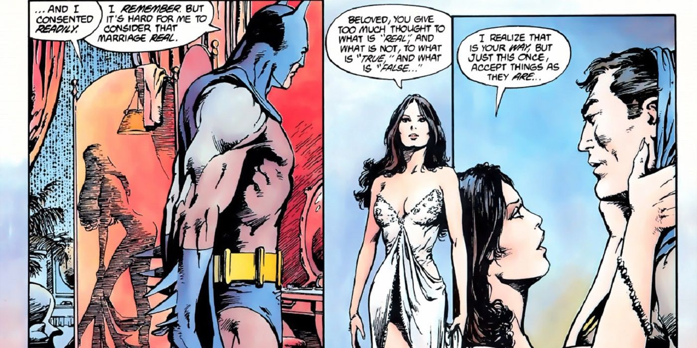 Talia Al Ghul and Batman in DC Comics
