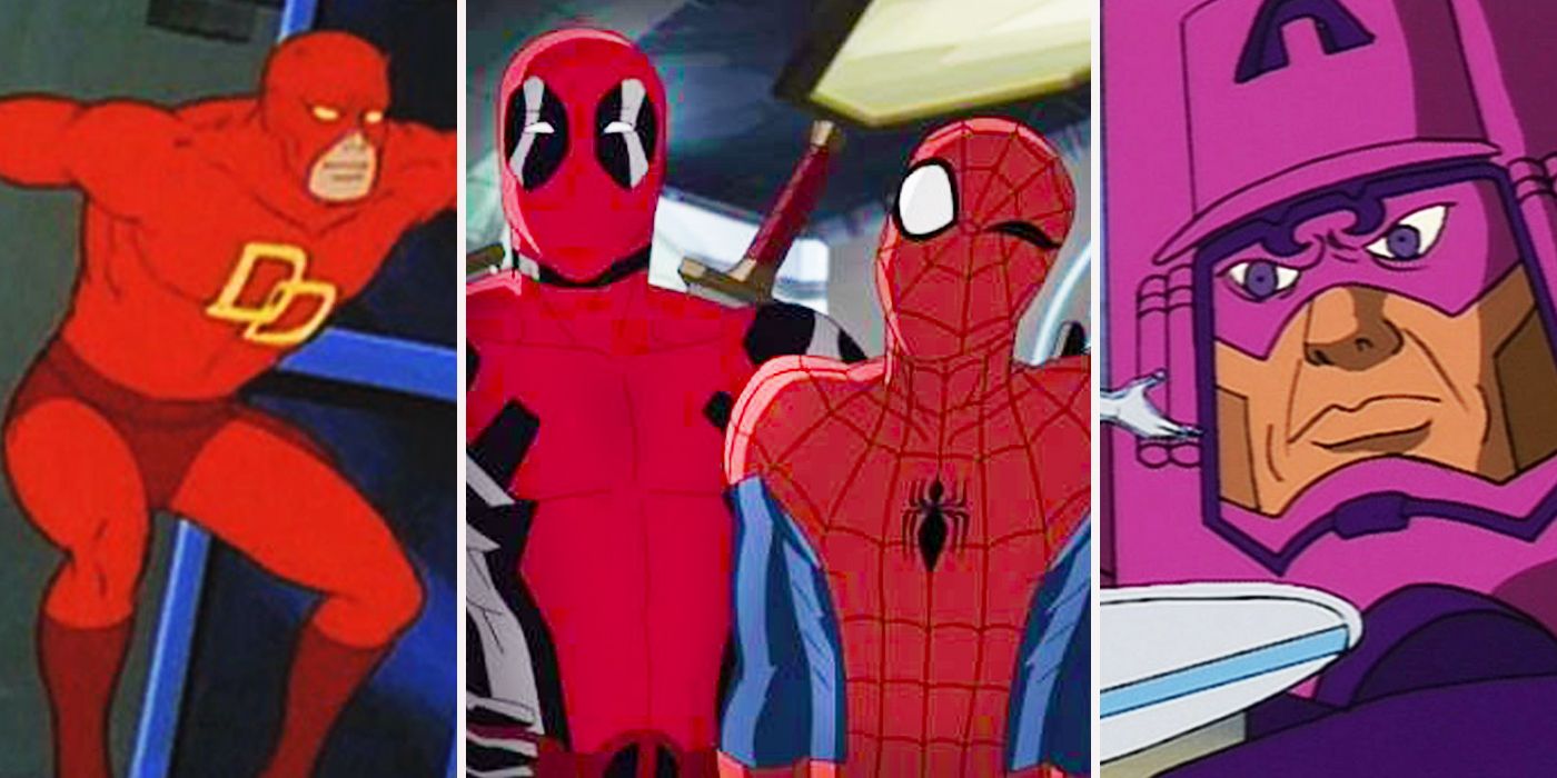 superhero cartoons daredevil spider-man galactus