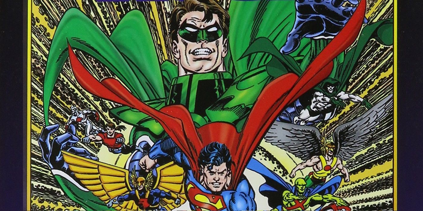 DC Comics's Zero Hour, with Parallax, Hawkman, Superman, Spectre, and Martian Manhunter