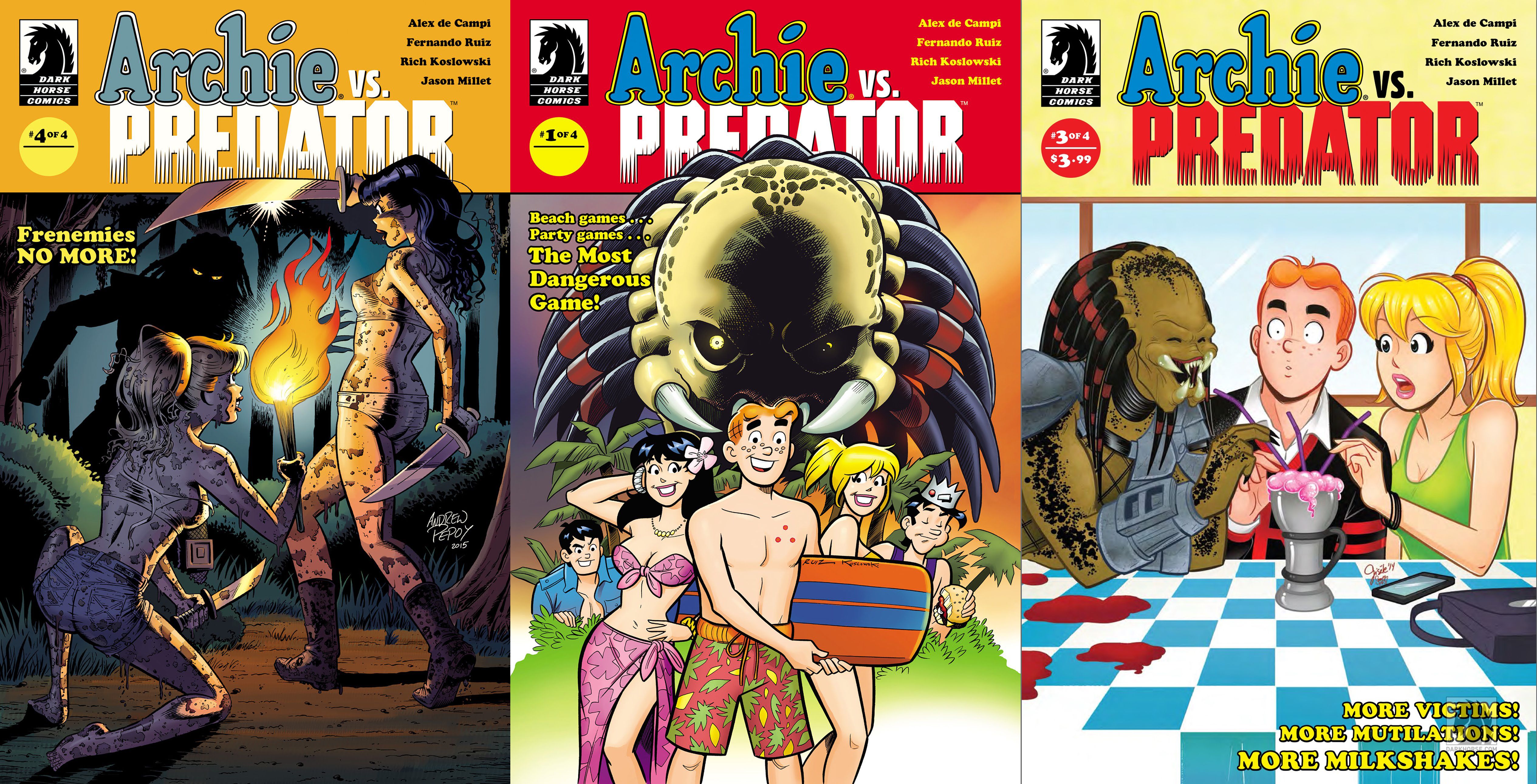Archie vs Predator Cover Collage