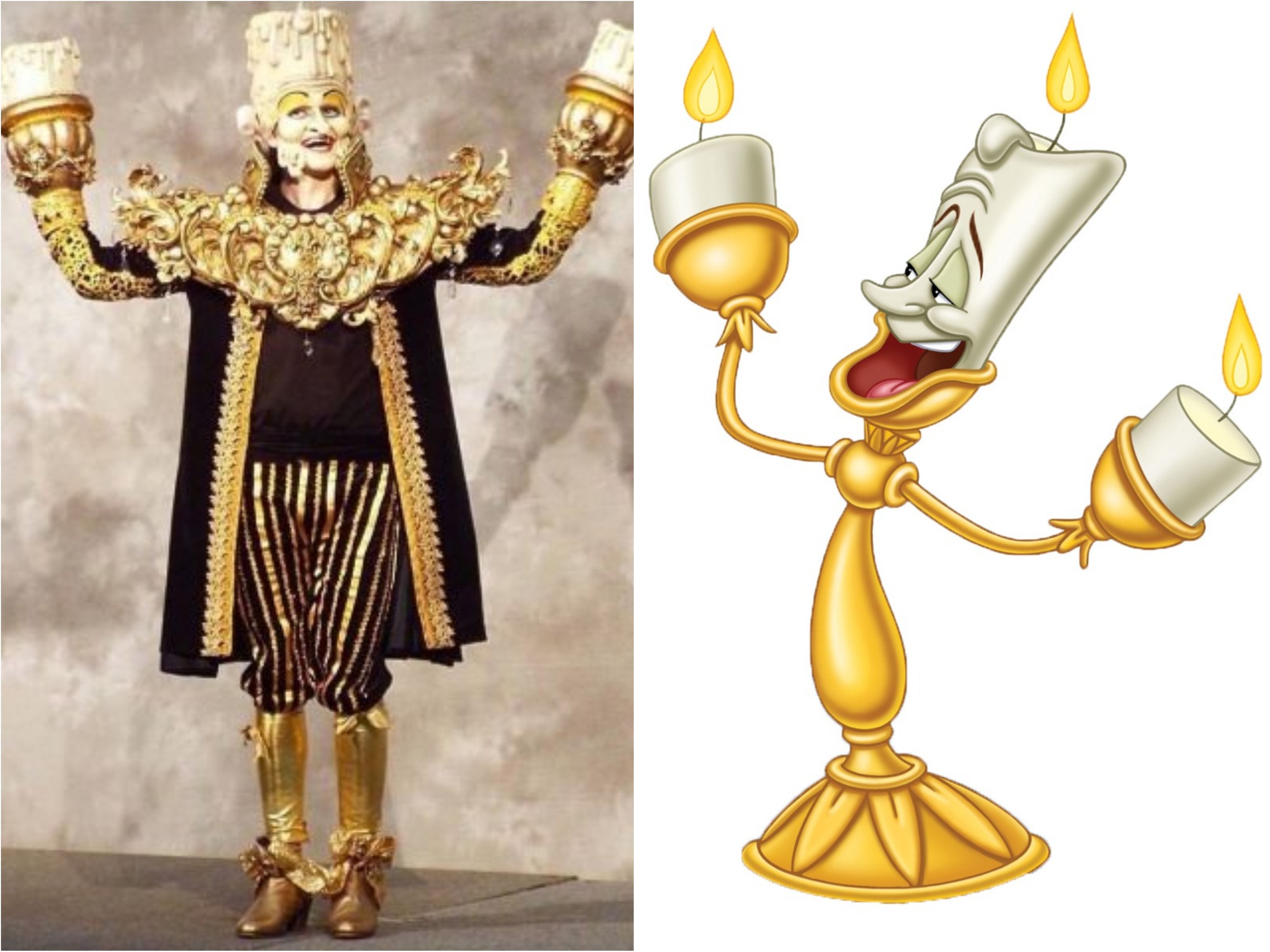 Lumiere Cosplay beside character picture
