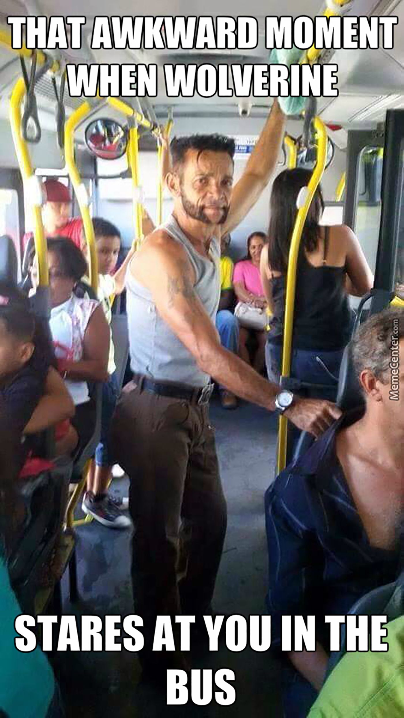 Wolverine Takes The Bus Meme