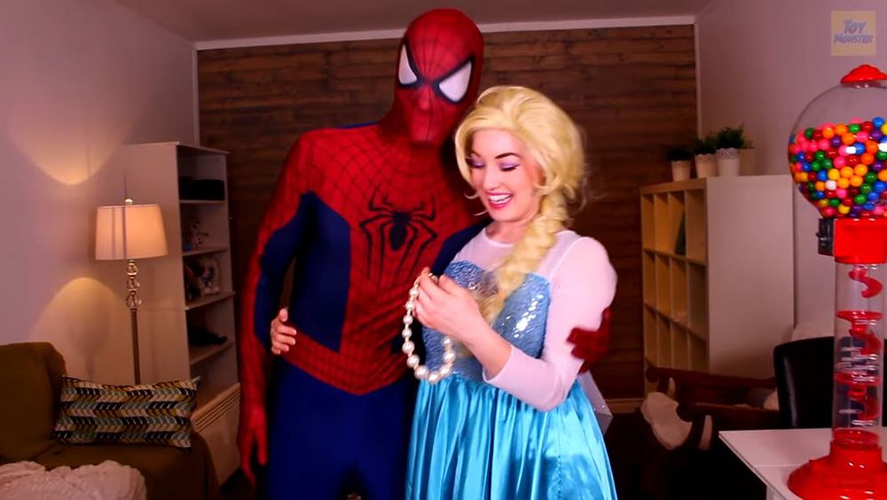 YouTube Spider-Man and Elsa