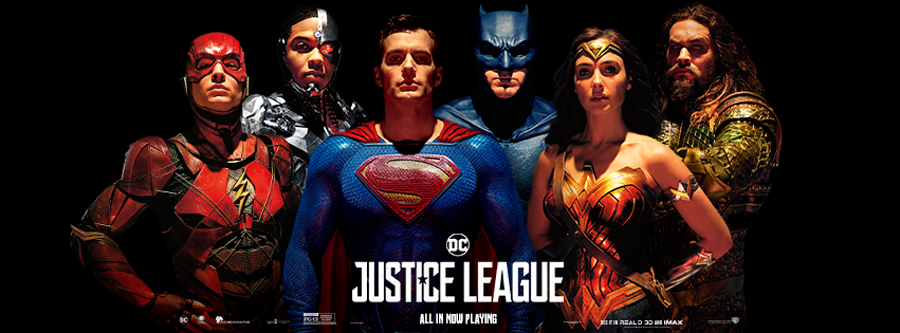Justice League banner with Superman
