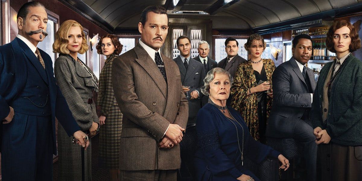 The assembled cast of 2017's Murder On The Orient Express