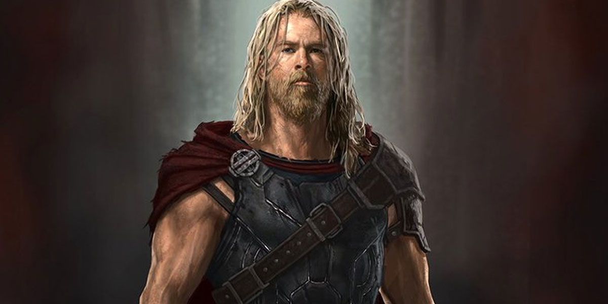 Thor: Ragarok Concept Art of Battle-Weary Thor