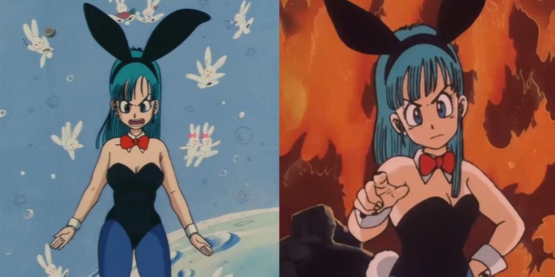 Dragon Ball's Bulma is angry in bunny outfit