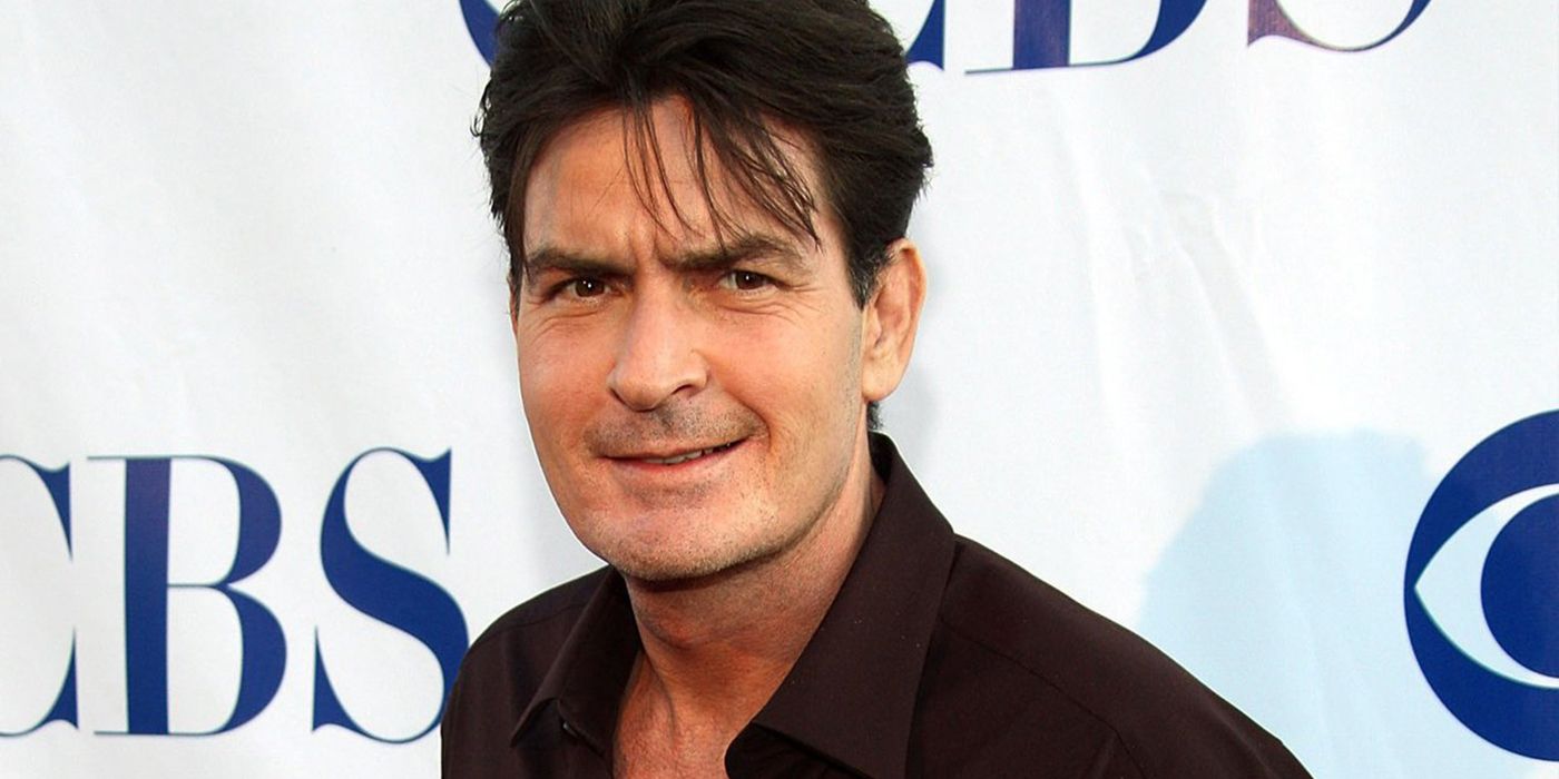 Charlie Sheen at a CBS promotional event