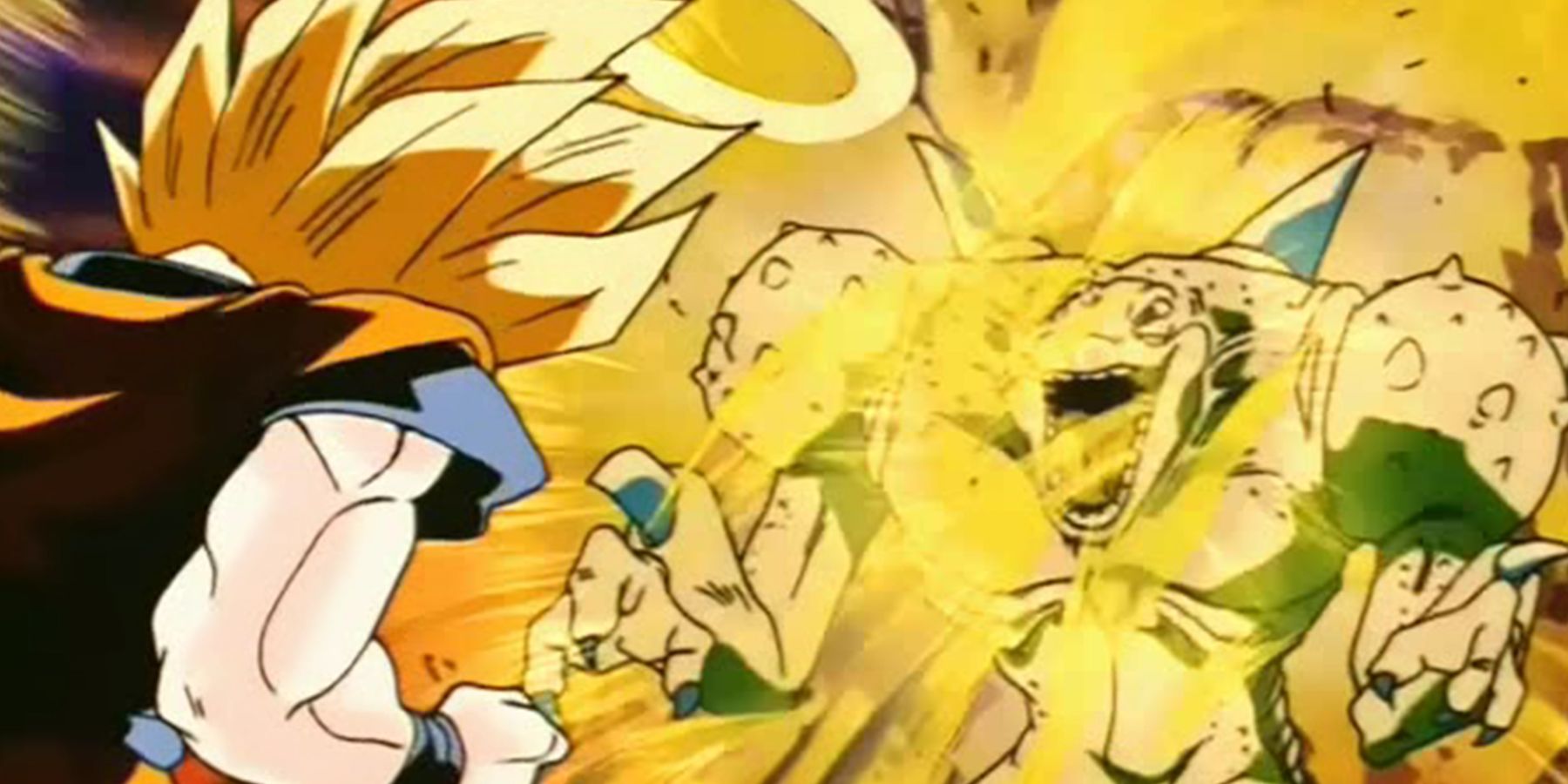 Yakon absorbs Goku's energy in Dragon Ball