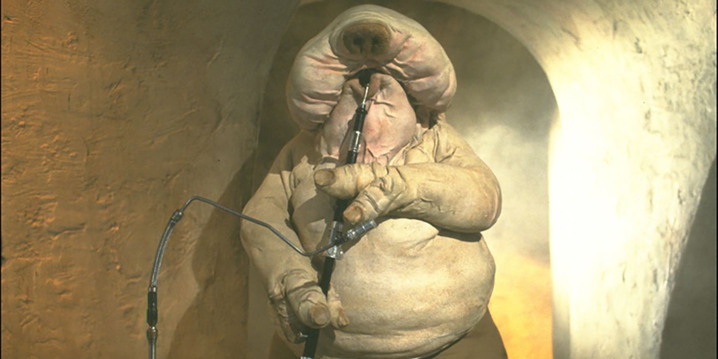 Droopy McCool playing his horn in Jabba's palace