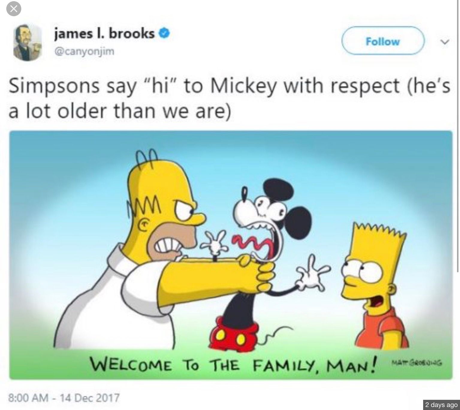 Simpsons Homer Chokes Mickey Mouse