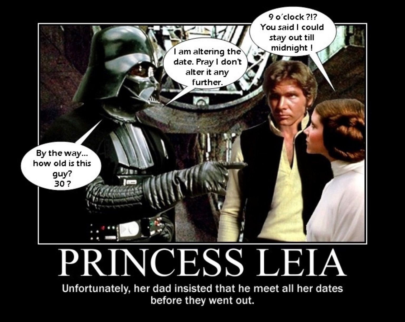 Princess Leia Introduces her Boyfriend to Darth Vader