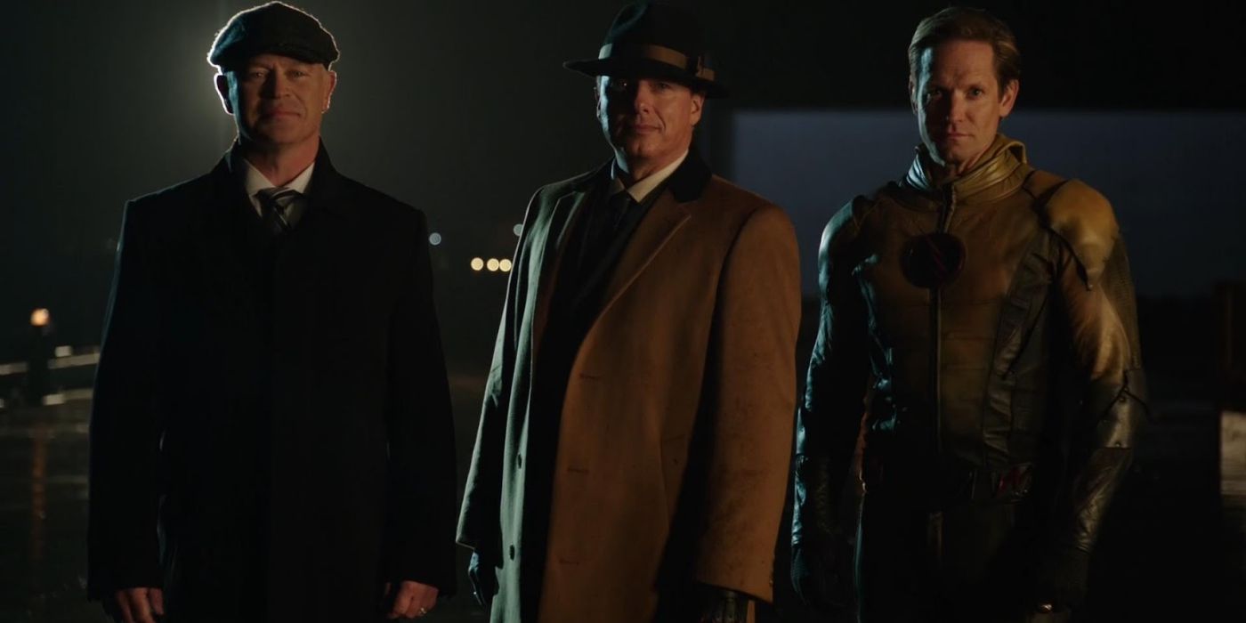 Malcolm Merlyn, Damien Darhk, and Reverse Flash as the Legion of Doom