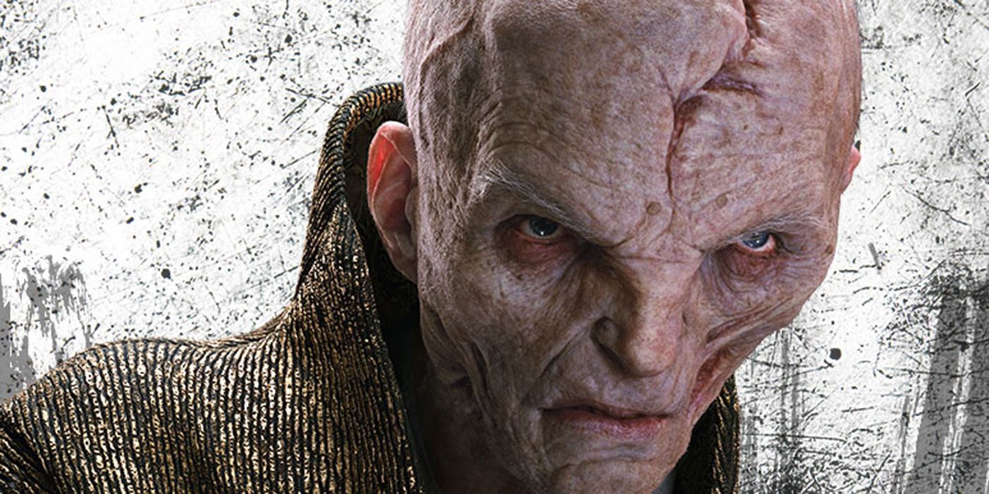 Snoke scowls in Star Wars: The Last Jedi