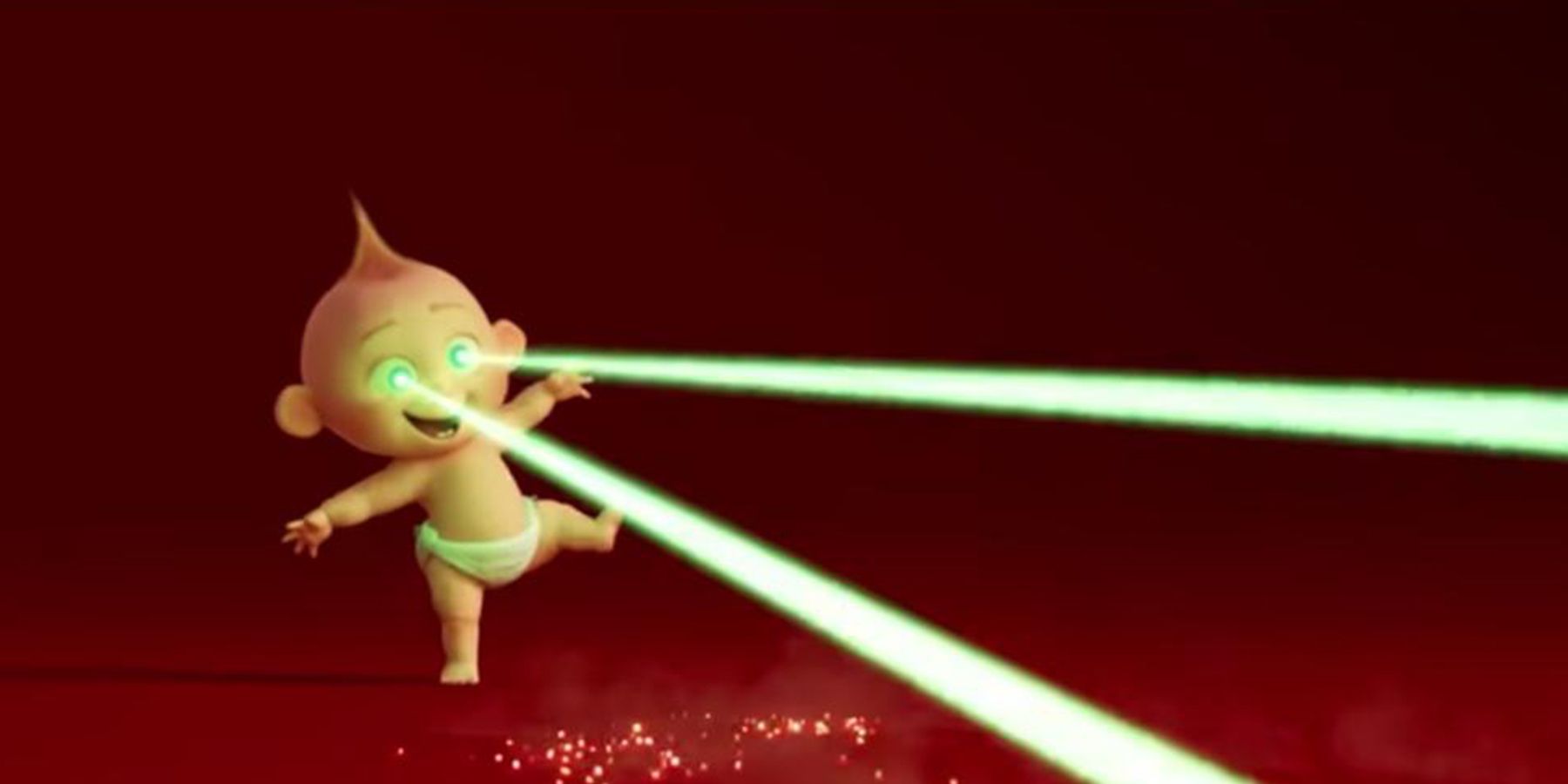 Jack-Jack attacks with eyebeams in The Incredibles