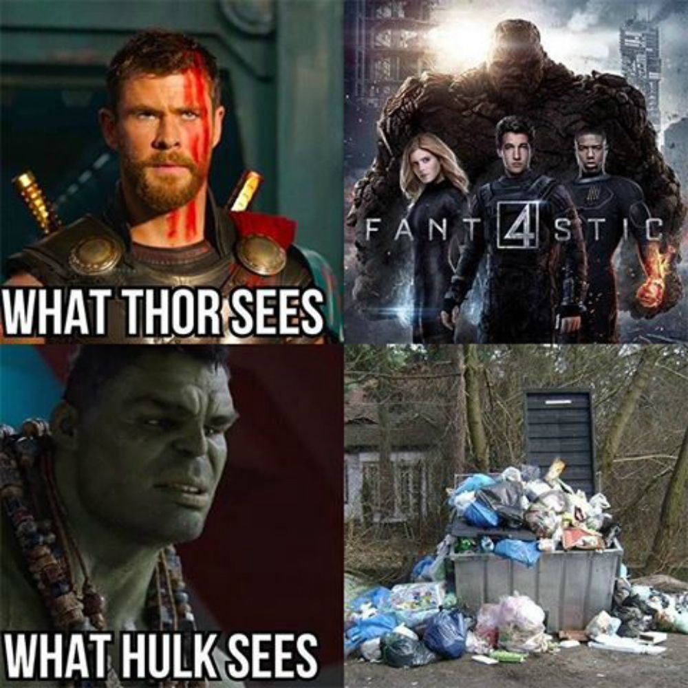 Thor and Hulk Vs Fantastic Four Meme