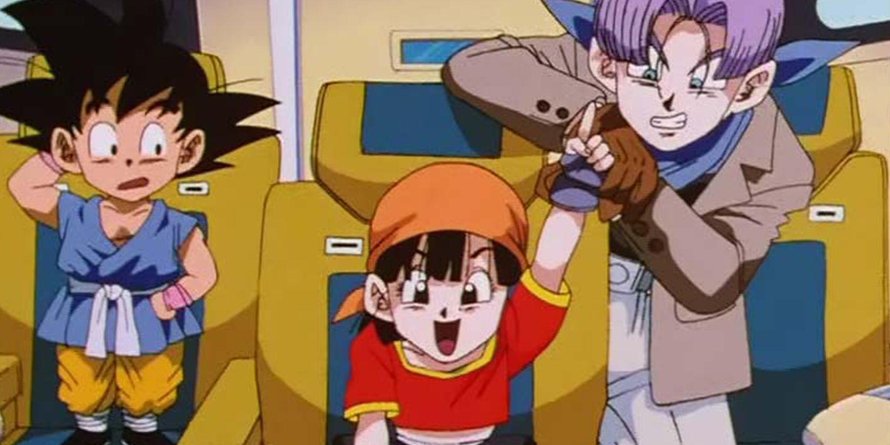 Kid Goku, Pan, And Trunks In Dragon Ball GT