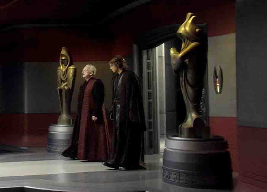 Statues of the Four Sages of Dwartii in Chancellor Palpatine's office