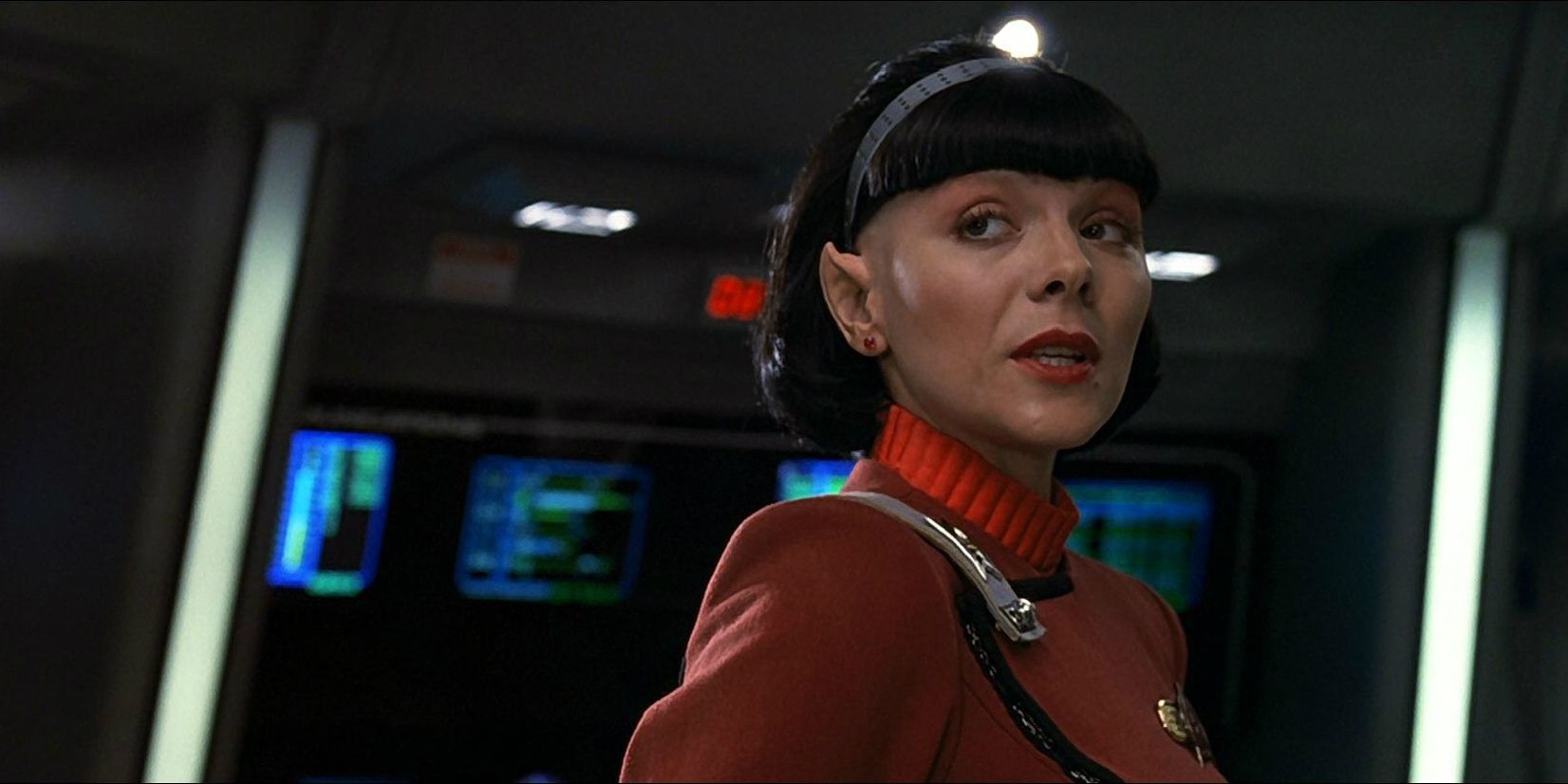 Kim Cattrall's Valeris speaking in Star Trek VI: The Undiscovered Country.