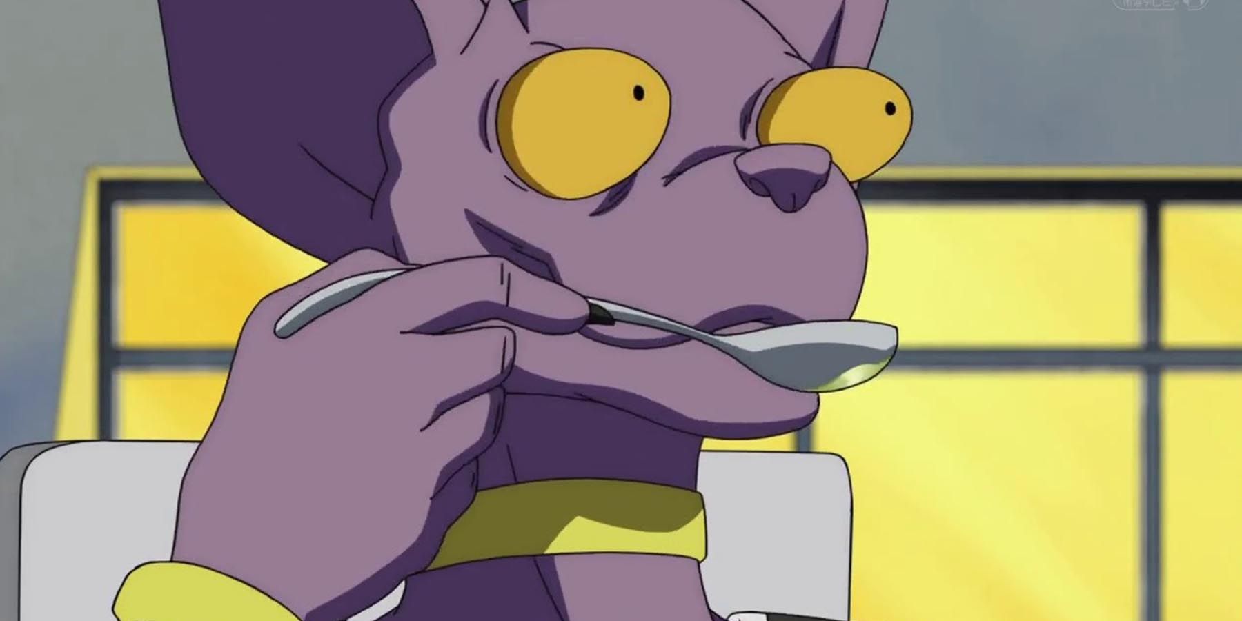 Anime Beerus Eating Funny