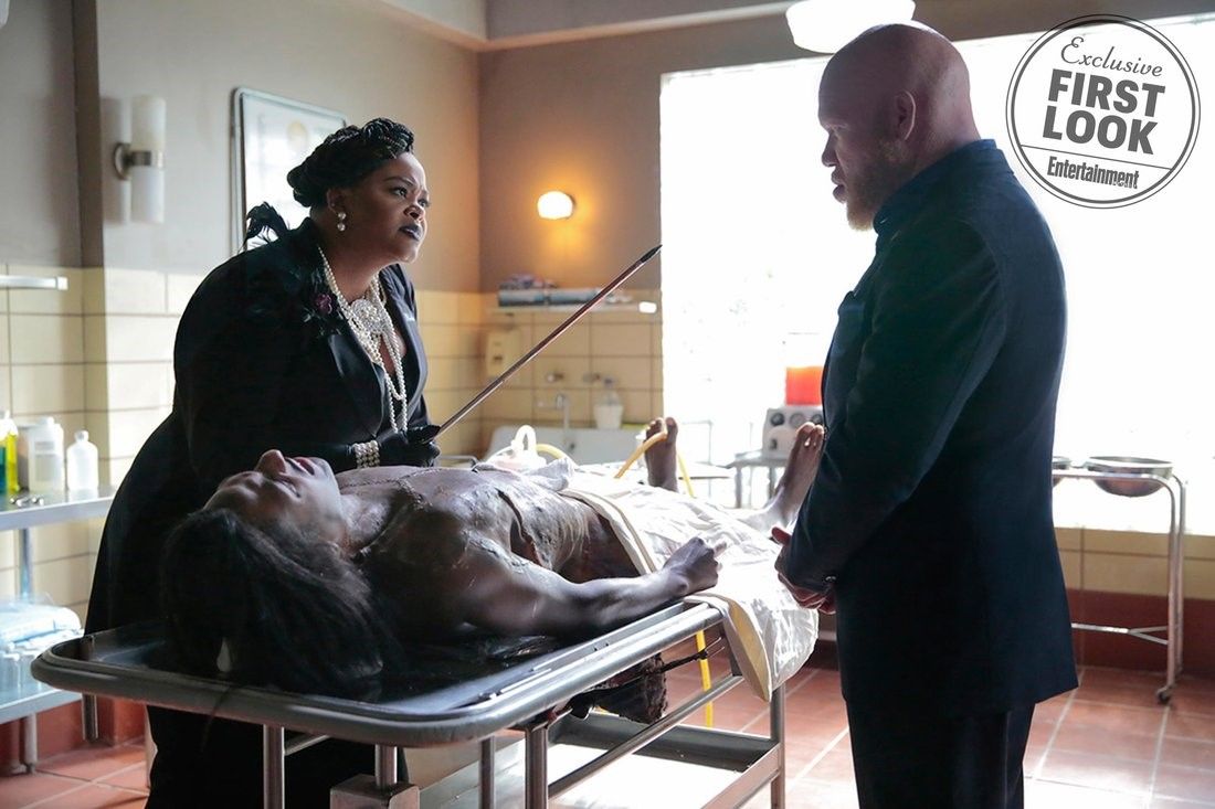 Black Lightning's Lady Eve unleashes her wrath on Tobias Whale in EW's first-look photo.