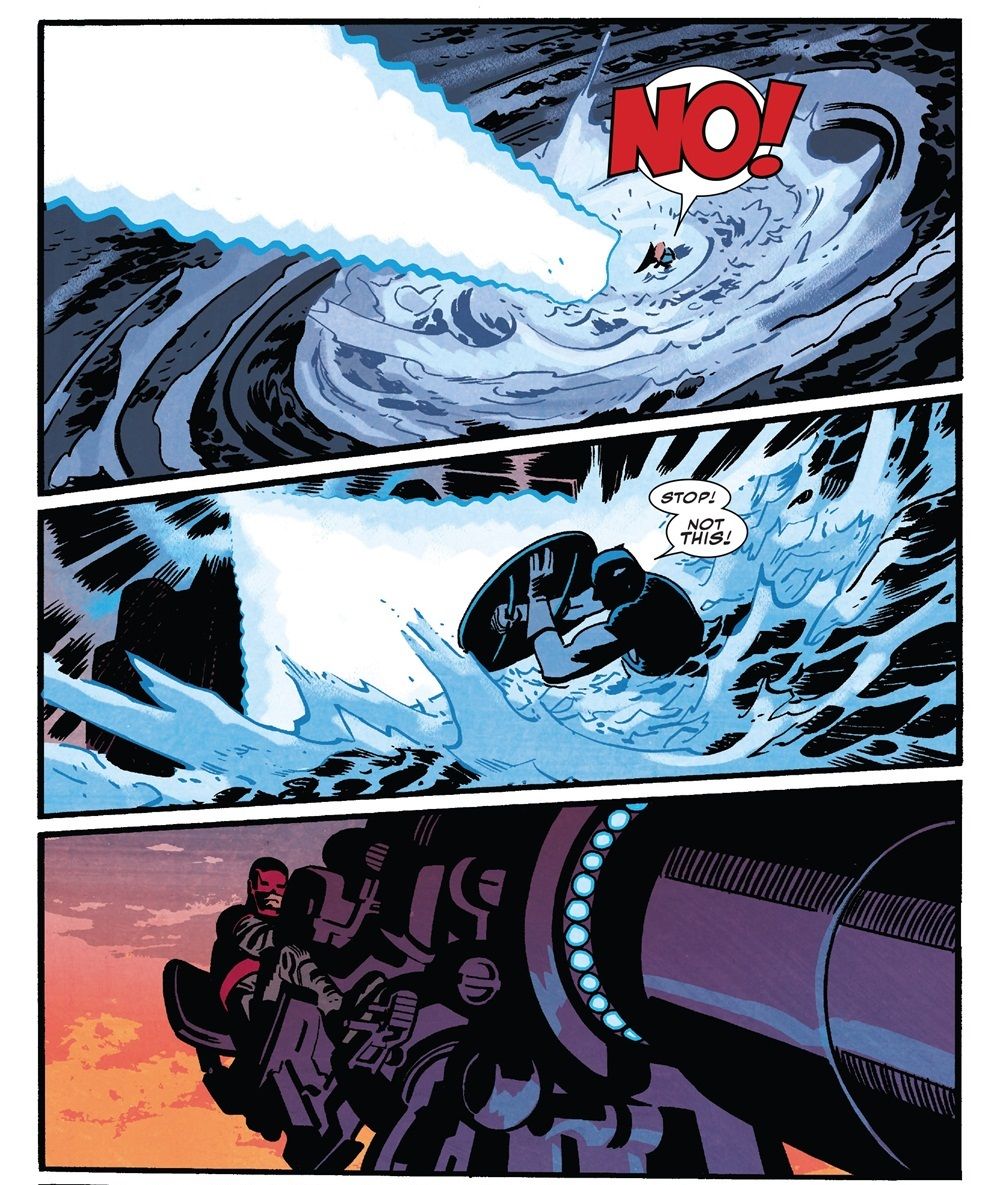 Captain America 697 page Steve gets frozen