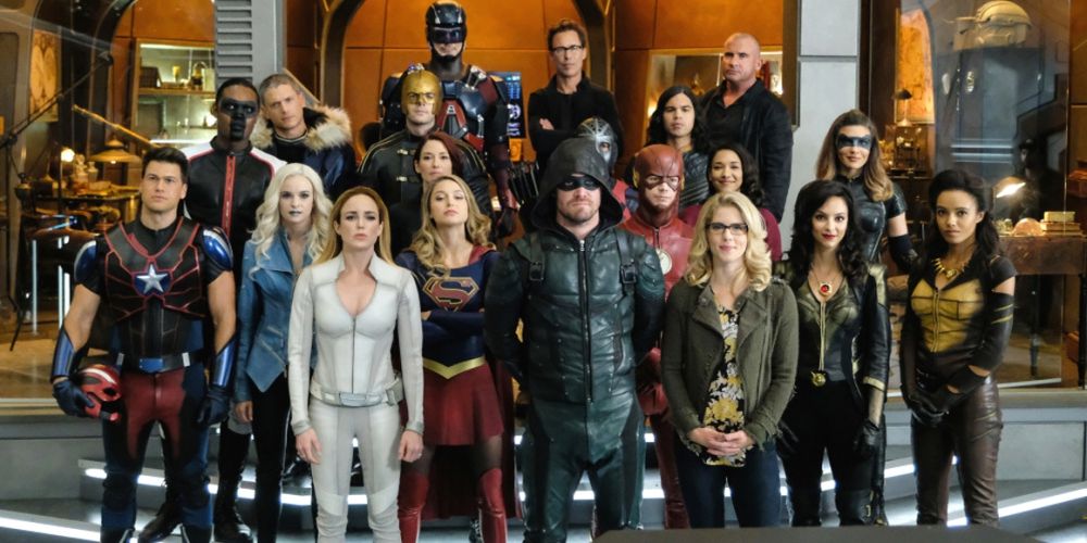 Crisis on Earth-X Arrowverse Heroes Together