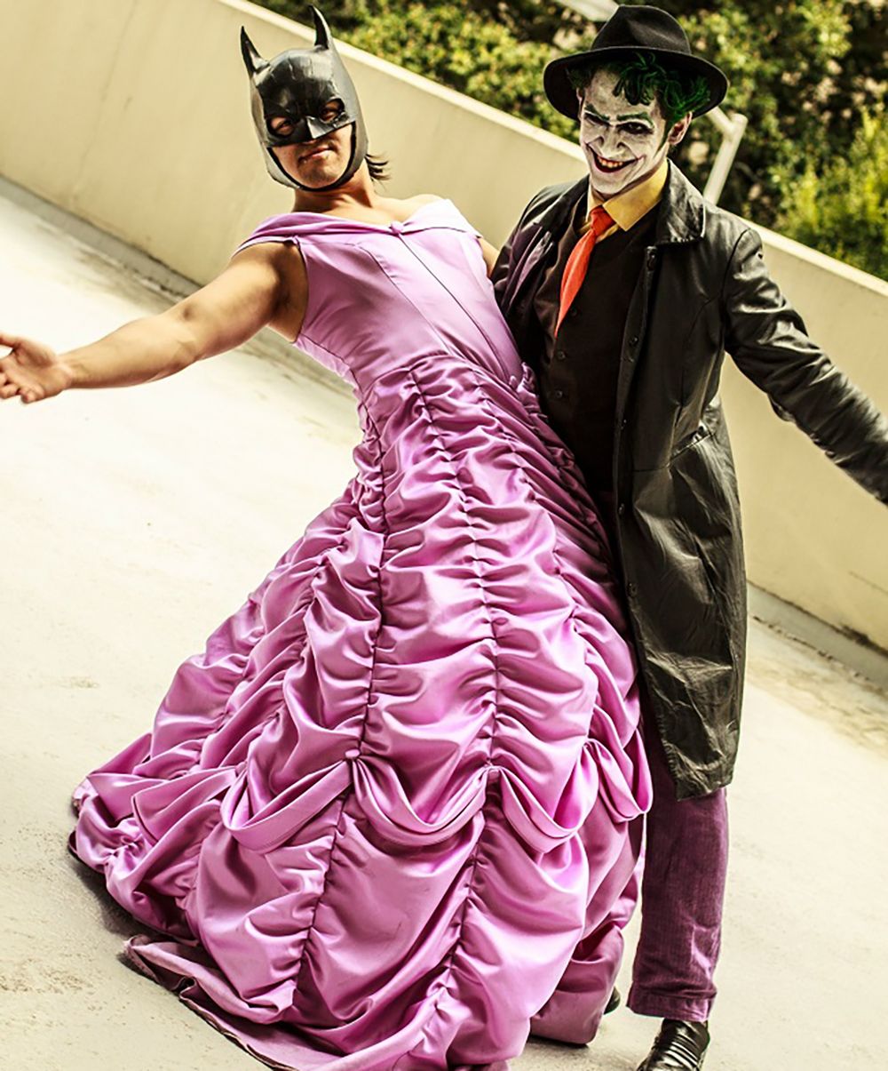 Disney Princess Batman Cosplay with Joker