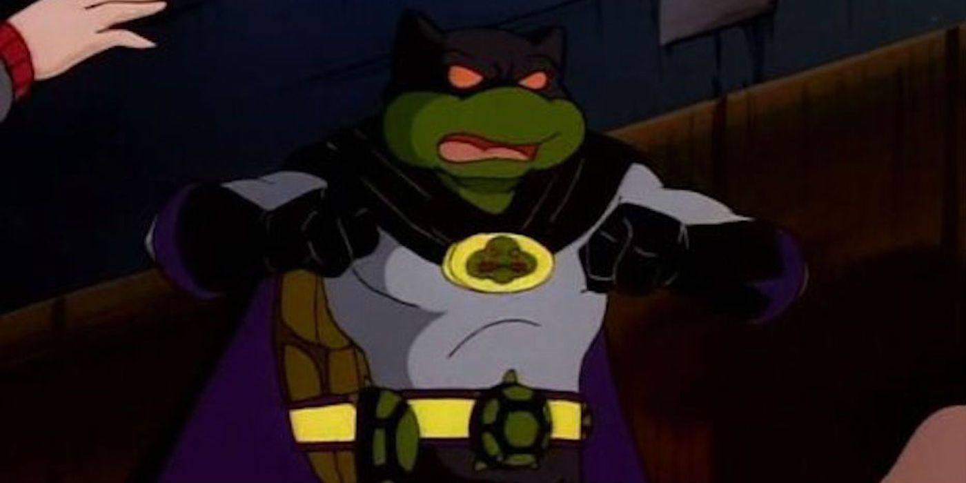Donatello the Dark Turtle with open mouth in TMNT.