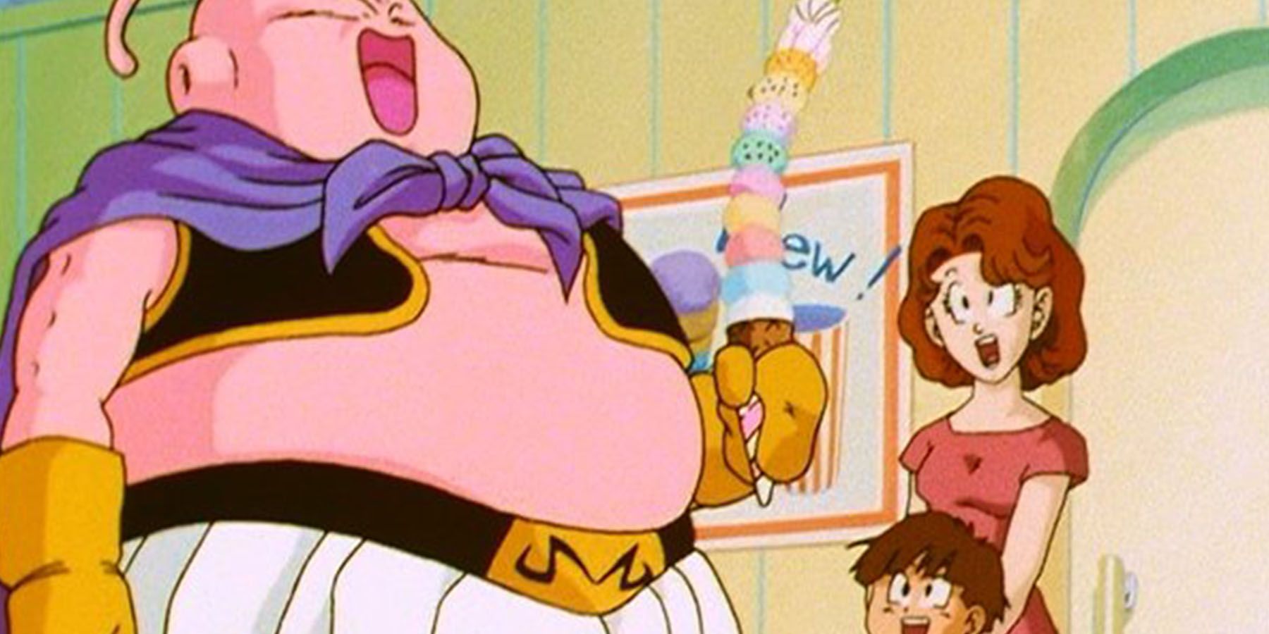 Buu enjoys some ice cream in Dragon Ball Z