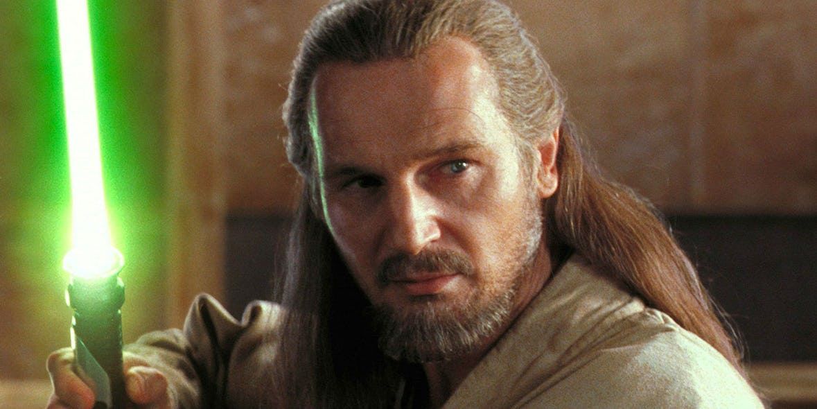Liam Neeson as Qui-Gon Jinn in Star Wars Episode I: The Phantom Menace