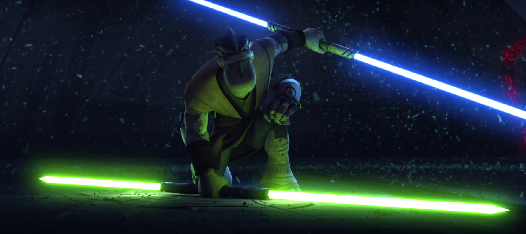 Pong Krell’s two Double Bladed Lightsabers