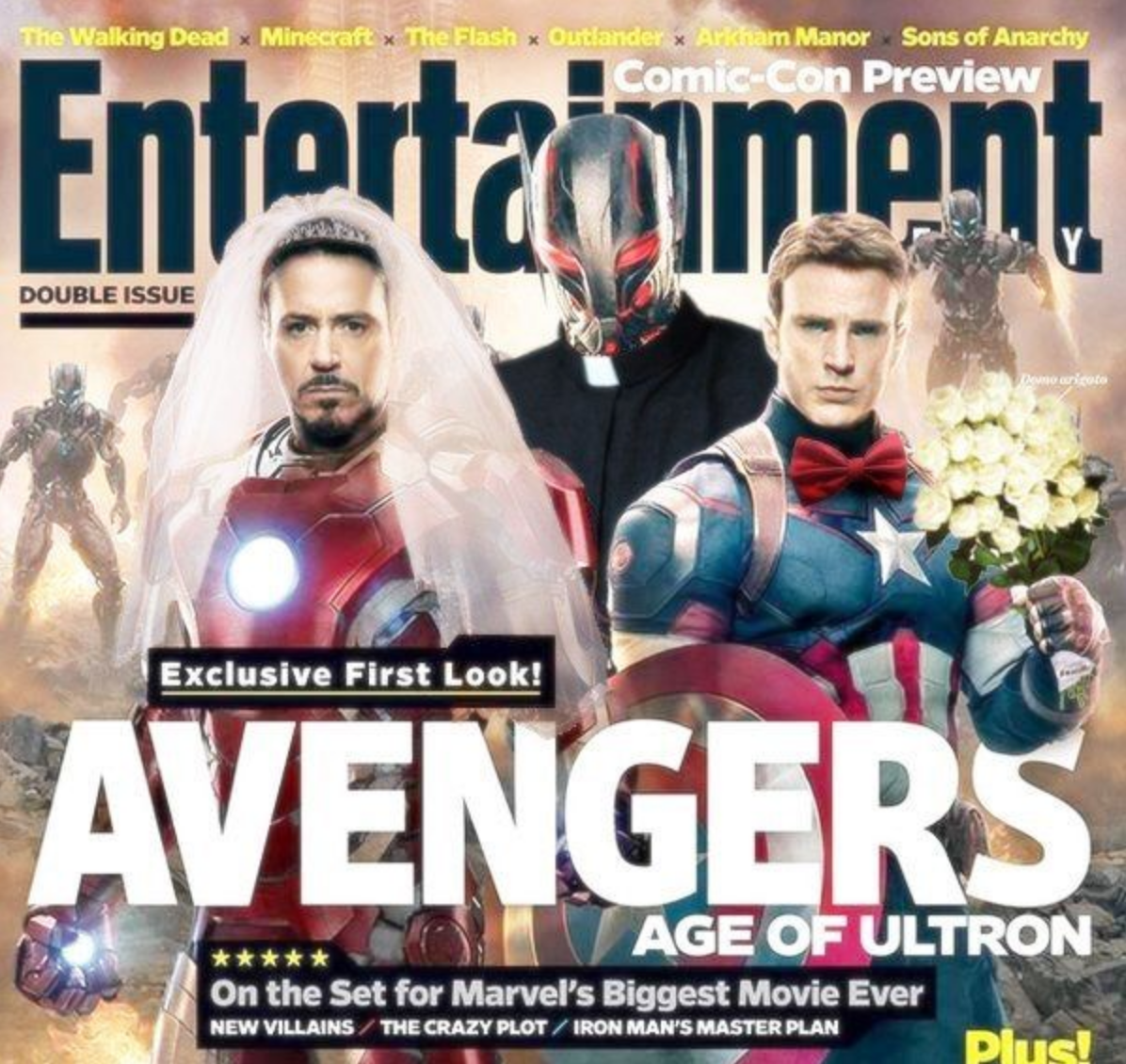 Captain America and Iron Man Ship - Stony Wedding Magazine Cover